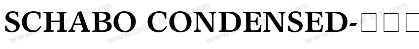 SCHABO CONDENSED字体转换